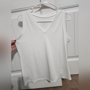 NWOT White V-Neck Tank Top